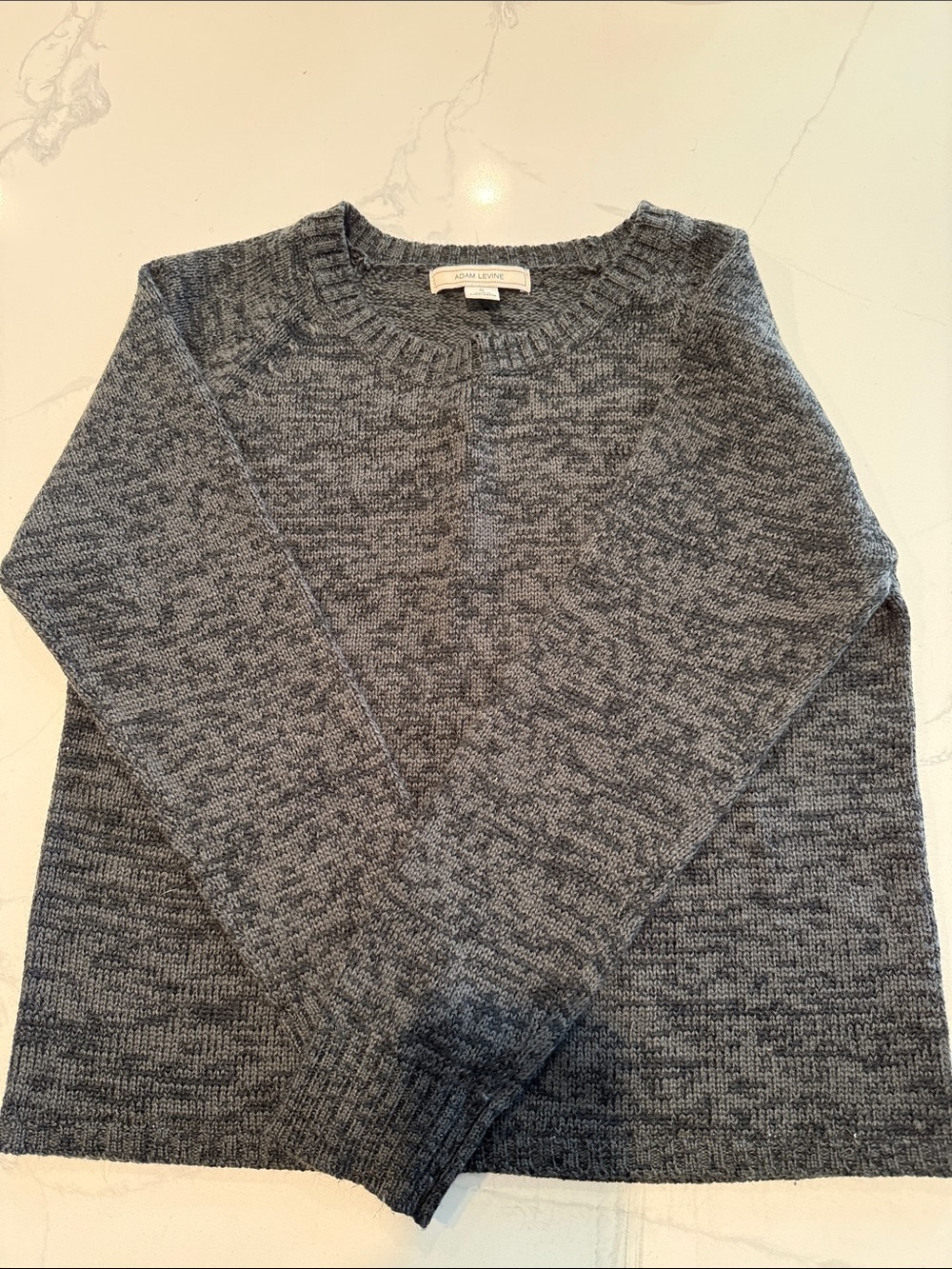 Adam Levine Collection Gray Marled Crew Neck Sweater